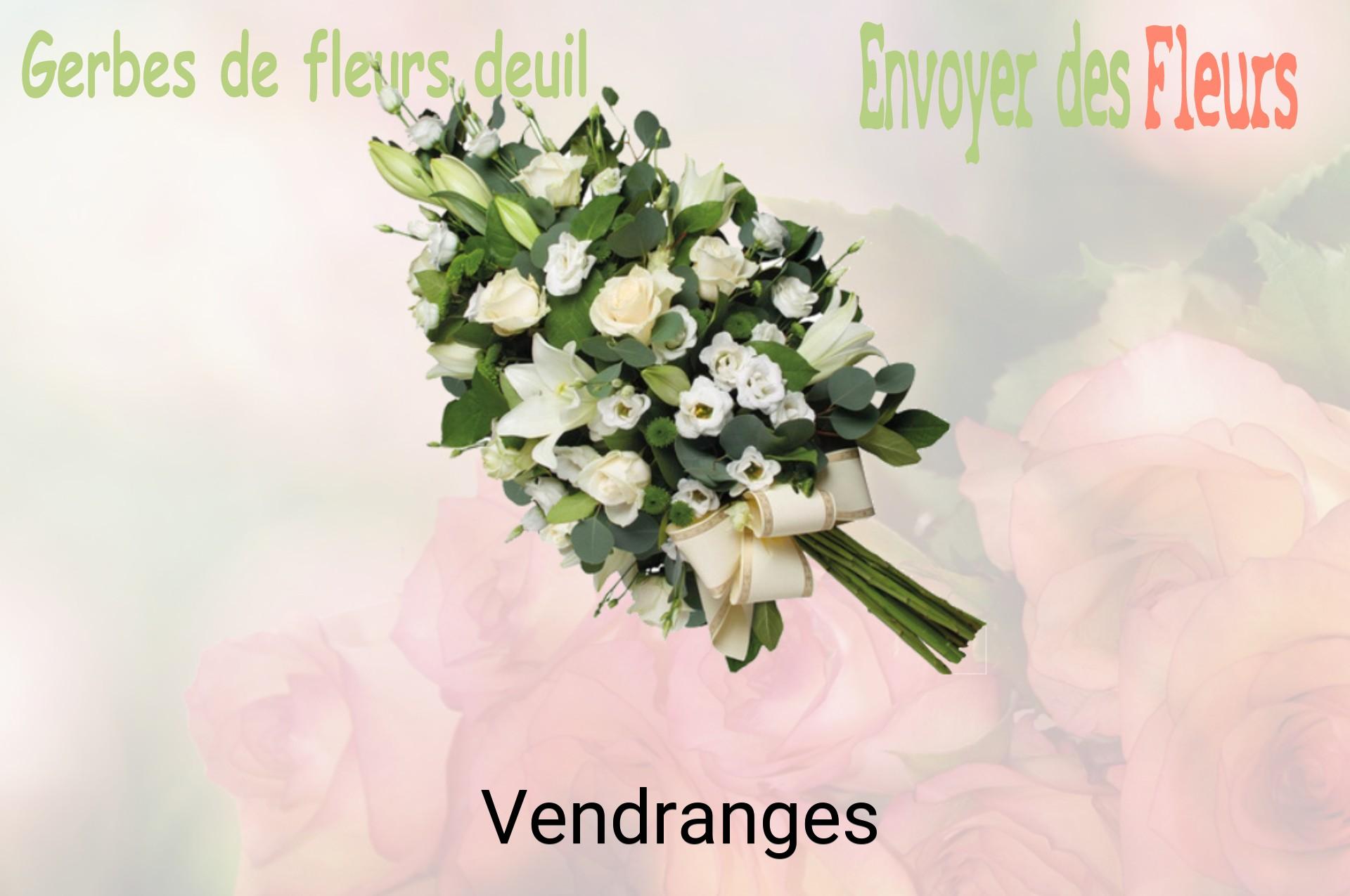 Gerbe de fleurs de deuil livrée à Vendranges